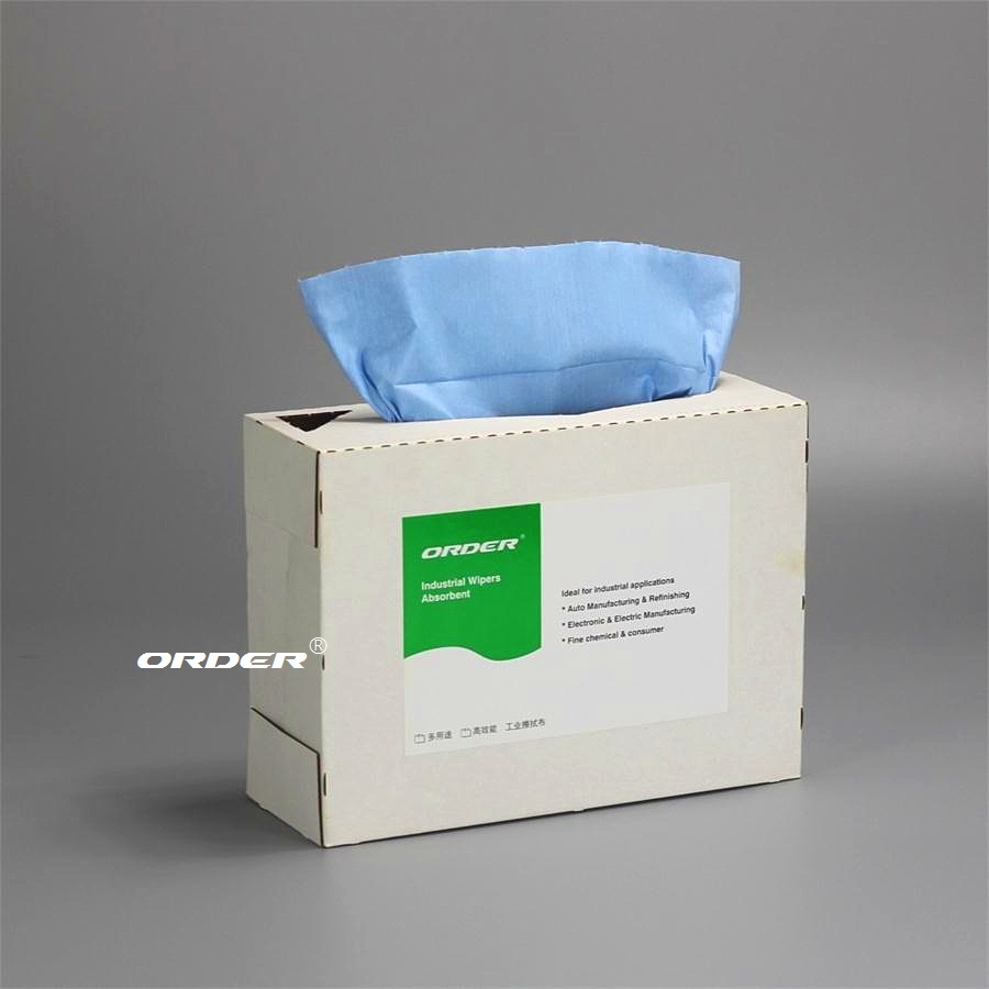 ORDER®X60B Pop-up box nonwoven light duty workshop cleaning wipers