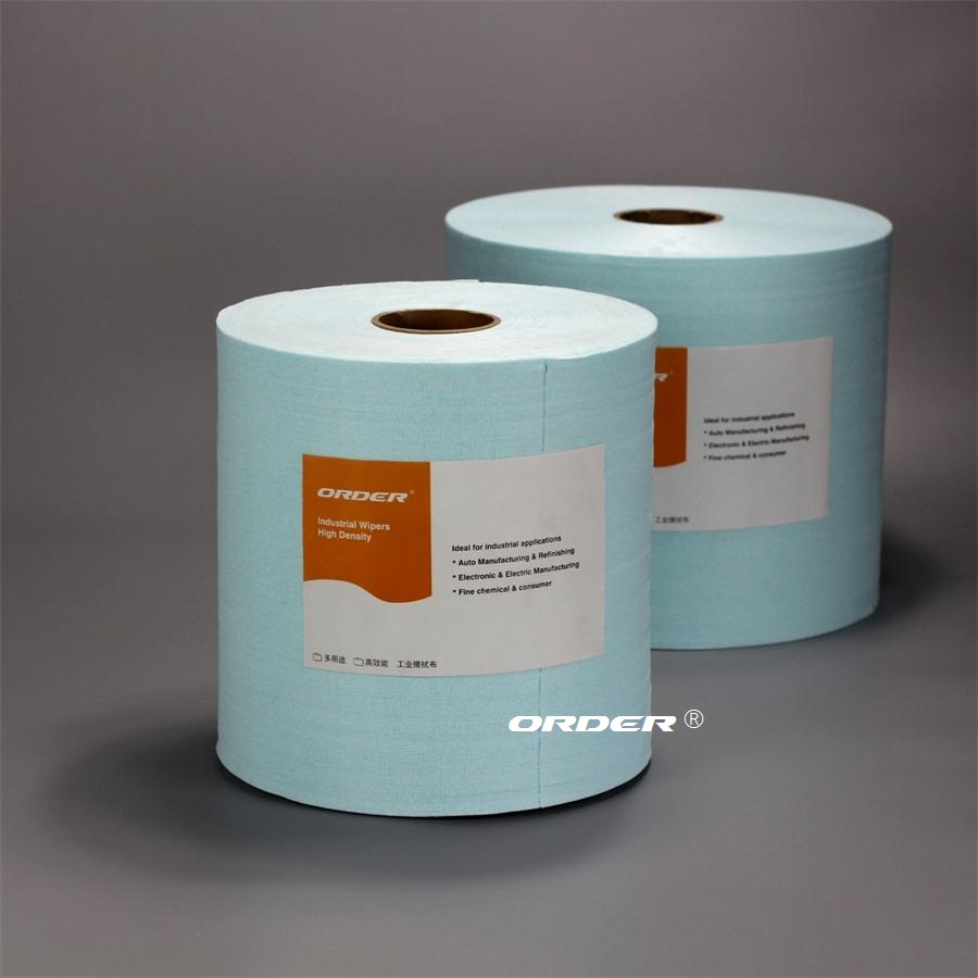 ORDER®Turquoise Apertured Clean Paint Prep Wipe Jumbo Roll