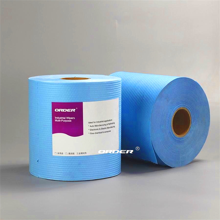 ORDER®X-70B perforated jumbo roll cellulose polyester blend nonwoven workshop Maintenance cleaning wipers 