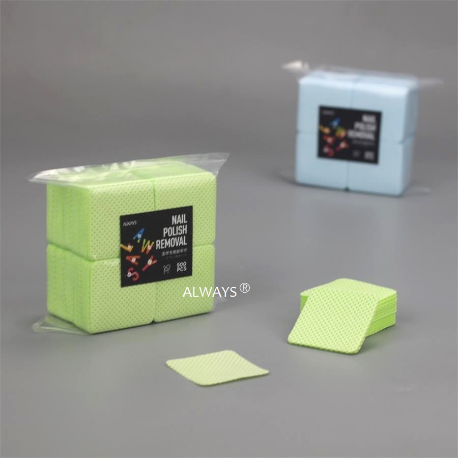 Nail polish holder nonwoven cloths disposable light green Meltblown PP nail art gel polish remover wipes