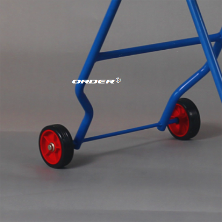 Mobile floor standing large roll towel dispenser trash bag application