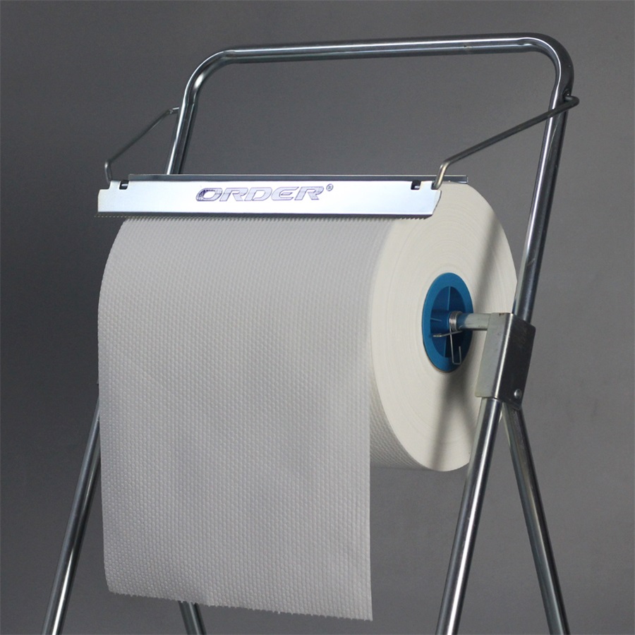 ORDER®Industrial Cleaning Cloths Holder Economy Floor Standing Iron Large Jumbo Roll Towels Dispenser