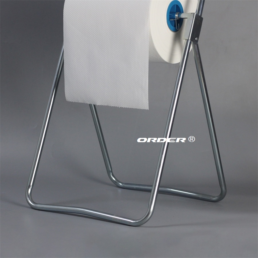 ORDER®Industrial Cleaning Cloths Holder Economy Floor Standing Iron Large Jumbo Roll Towels Dispenser