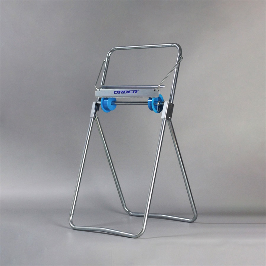 ORDER®Industrial Cleaning Cloths Holder Economy Floor Standing Iron Large Jumbo Roll Towels Dispenser