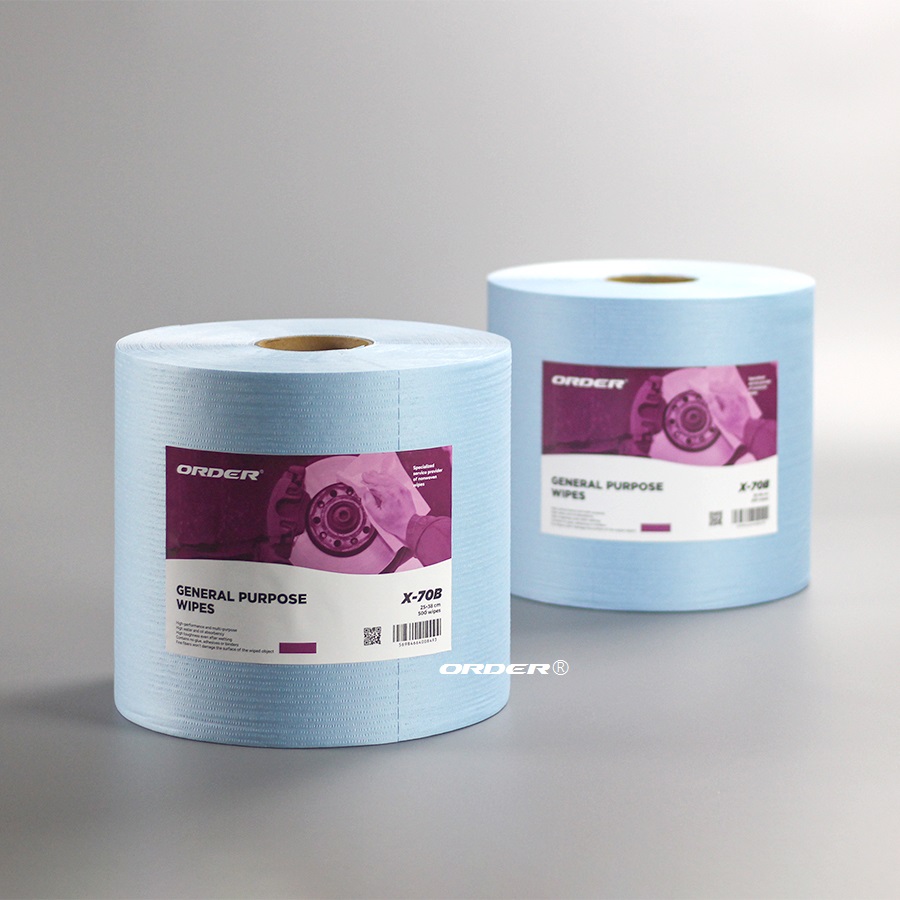 Blue Jumbo Perforated Roll Non-woven Industrial multipurpose heavy duty cleaning cloths