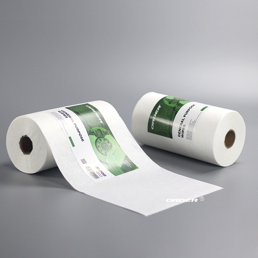 White Perforated Roll Nonwoven Industrial light-duty General Cleaning Towels