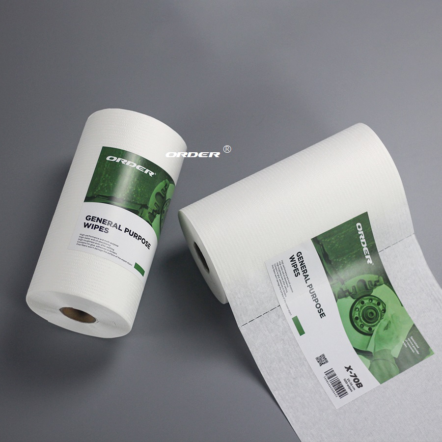 White Perforated Roll Nonwoven Industrial light-duty General Cleaning Towels