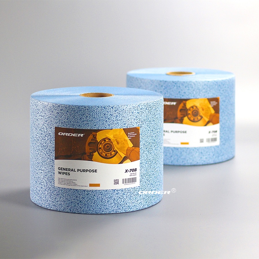 Blue meltblown PP heavy duty oil absorbent industrial clean wipers