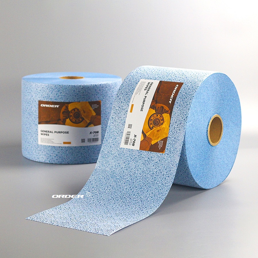 Blue meltblown PP heavy duty oil absorbent industrial clean wipers