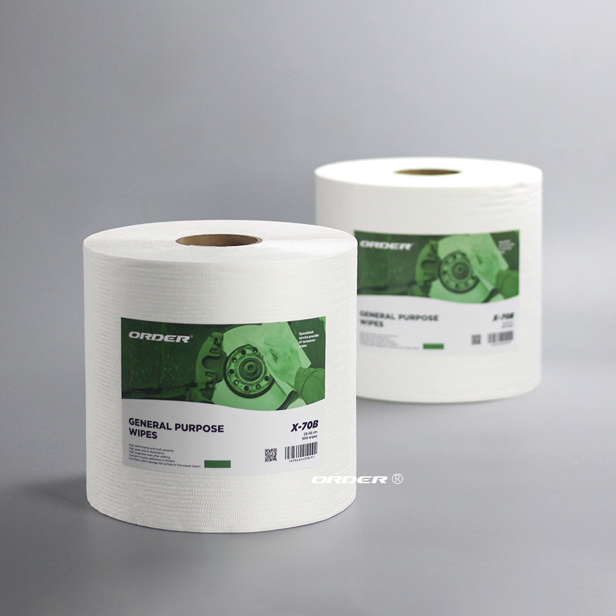 White jumbo Perforated Roll Highly absorbent Industrial cleaning Cloths