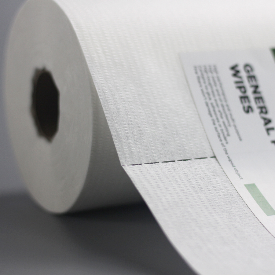 White jumbo Perforated Roll Highly absorbent Industrial cleaning Cloths