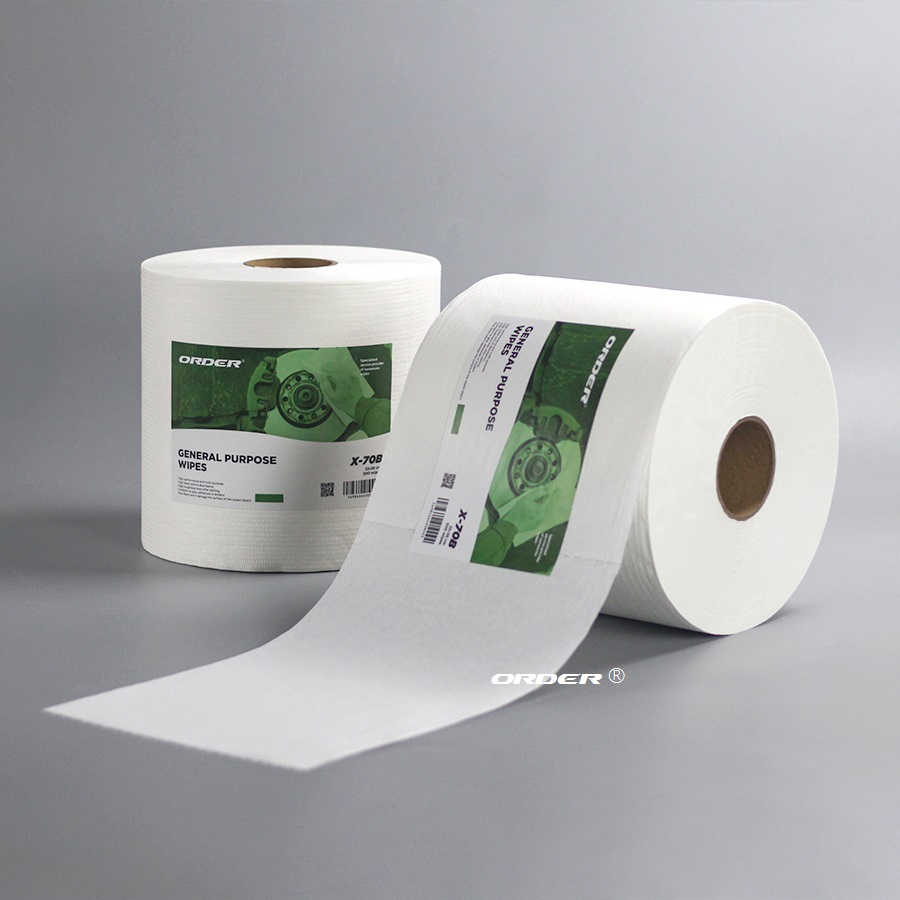 White jumbo Perforated Roll Highly absorbent Industrial cleaning Cloths