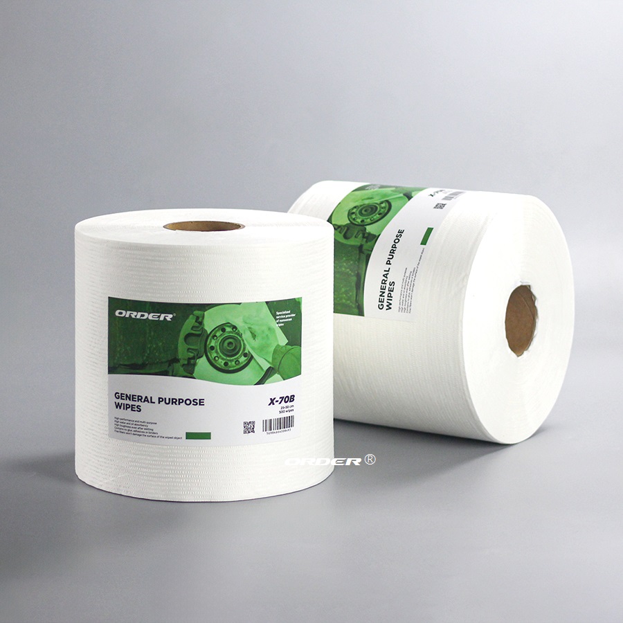 White jumbo Perforated Roll Highly absorbent Industrial cleaning Cloths