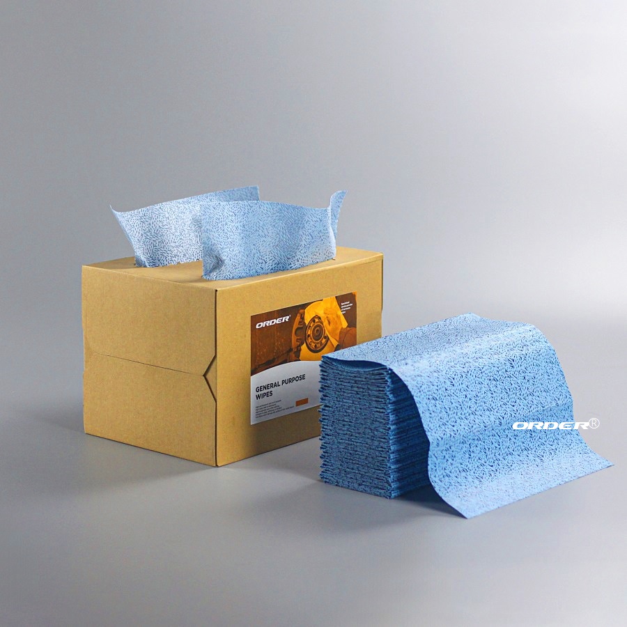 Professional Manufacture Customized Brag box interfolded melt-blown pp heavy-duty Oilspill workshop Maintenance cleaning wipers-副本