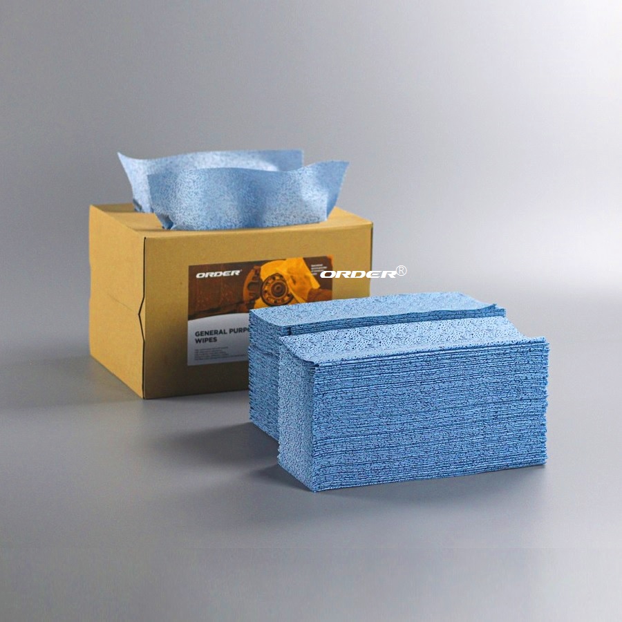 Professional Manufacture Customized Brag box interfolded melt-blown pp heavy-duty Oilspill workshop Maintenance cleaning wipers