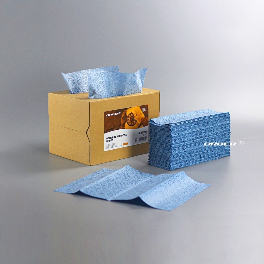 Professional Manufacture Customized Brag box interfolded melt-blown pp heavy-duty Oilspill workshop Maintenance cleaning wipers