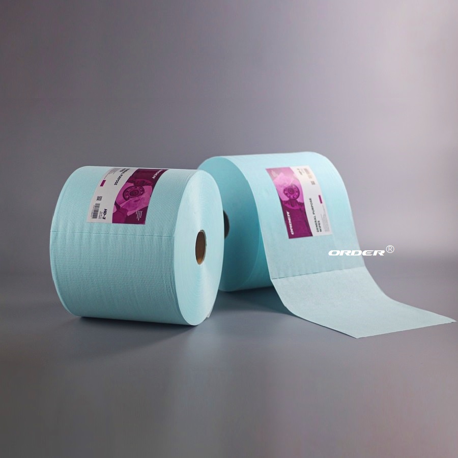 ORDER®Turquoise Apertured Heavy Duty Degreasing Cloth Perforated Jumbo Roll