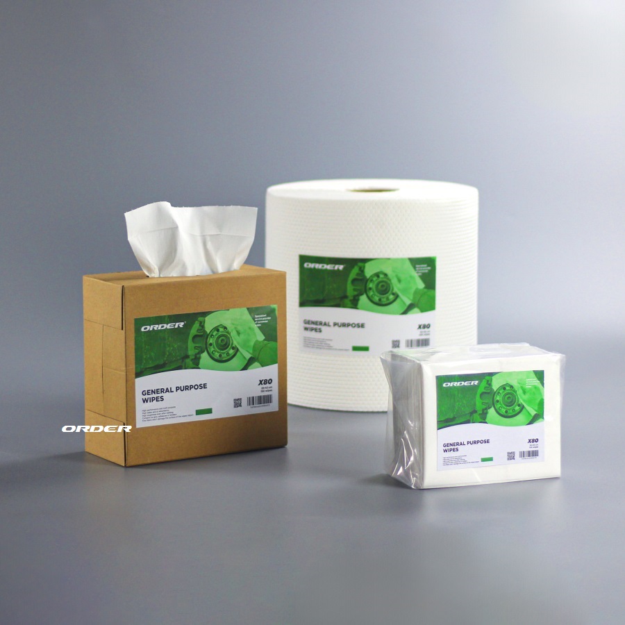 ORDER®KIM-X80 1/4 fold spunlace nonwoven fabric highly absorbent industrial heavy-duty cloths