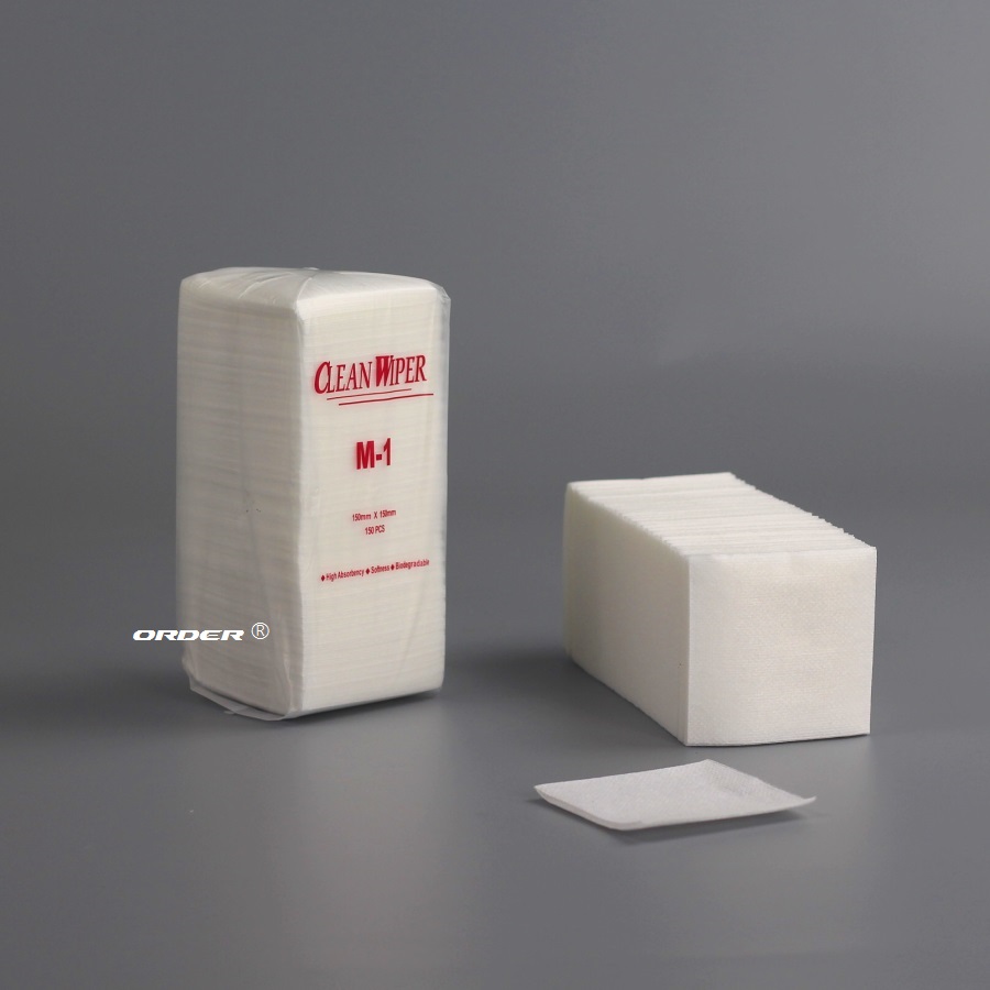ORDER® M-1 Custom Size Design interfolded Highly absorbent medium-duty cleanroom Nonwoven wipers for optical electronics equipment