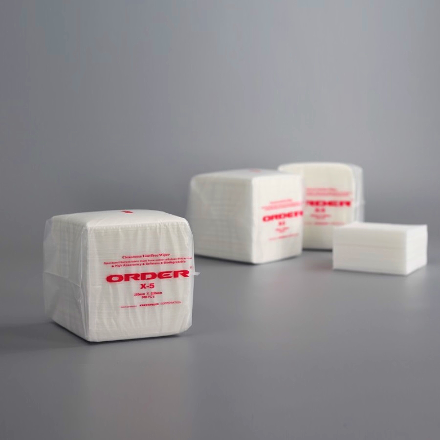 ORDER® X-5 Factory wholesale customized single use fold mesh Spunlaced Nonwoven medium-duty cleanroom wipes for electronics workbenches