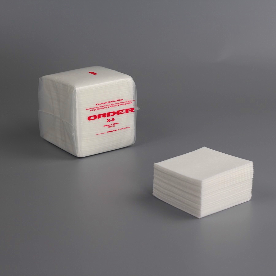 ORDER® X-5 Factory wholesale customized single use fold mesh Spunlaced Nonwoven medium-duty cleanroom wipes for electronics workbenches