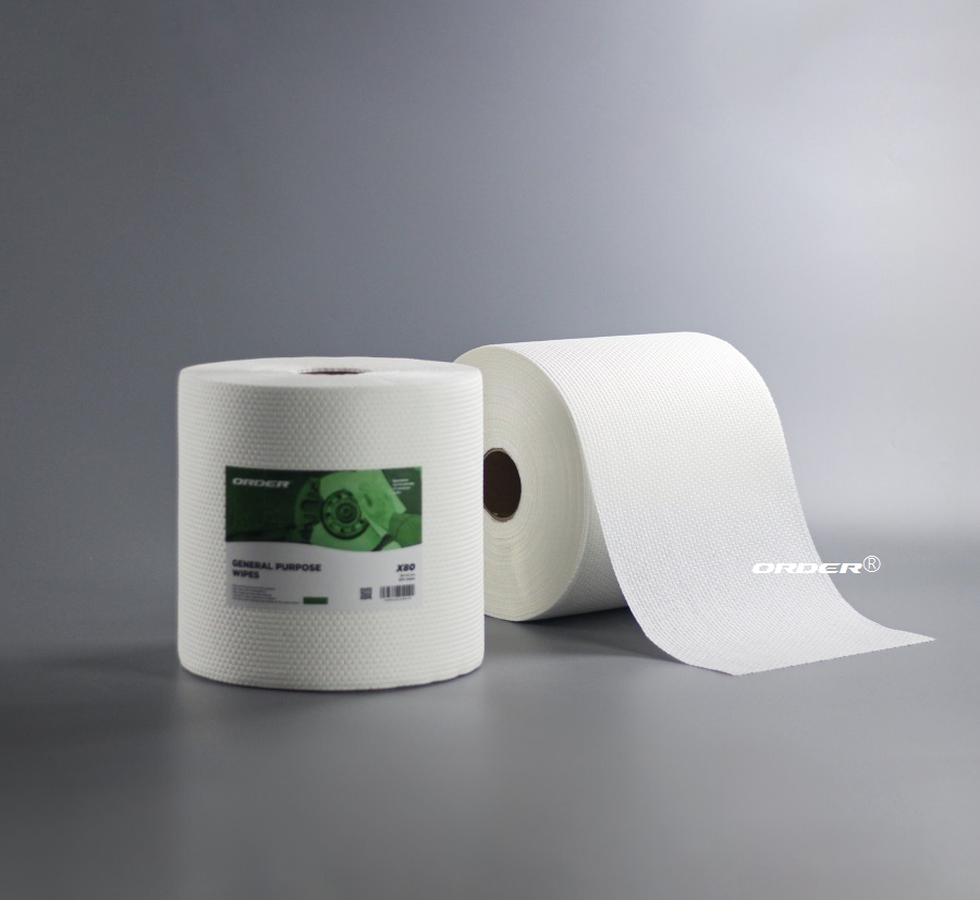 KIM-X80 White jumbo Perforated Roll Heavy daty Industrial cleaning towels