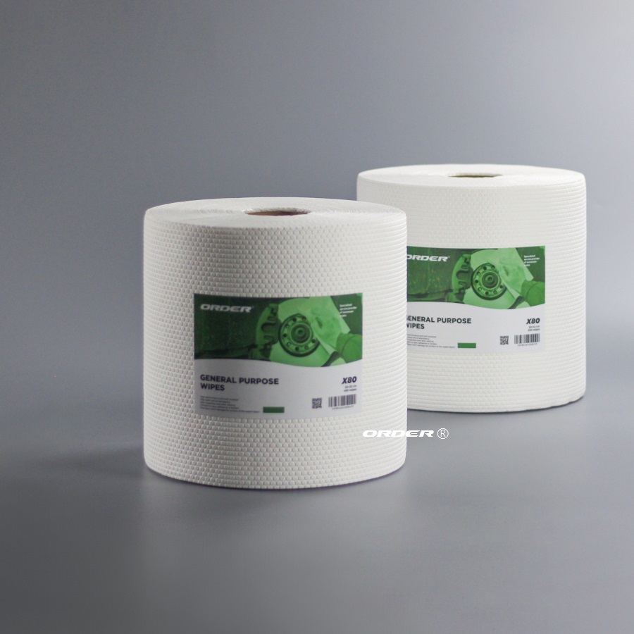 KIM-X80 White jumbo Perforated Roll Heavy daty Industrial cleaning towels
