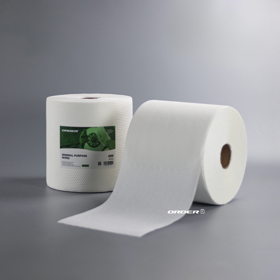 KIM-X80 White jumbo Perforated Roll Heavy daty Industrial cleaning towels