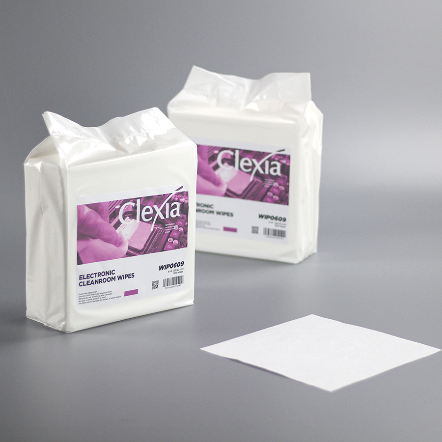 Clexia® lint-free flat sheet cellulose polyester cleanroom cleaning wipers-副本