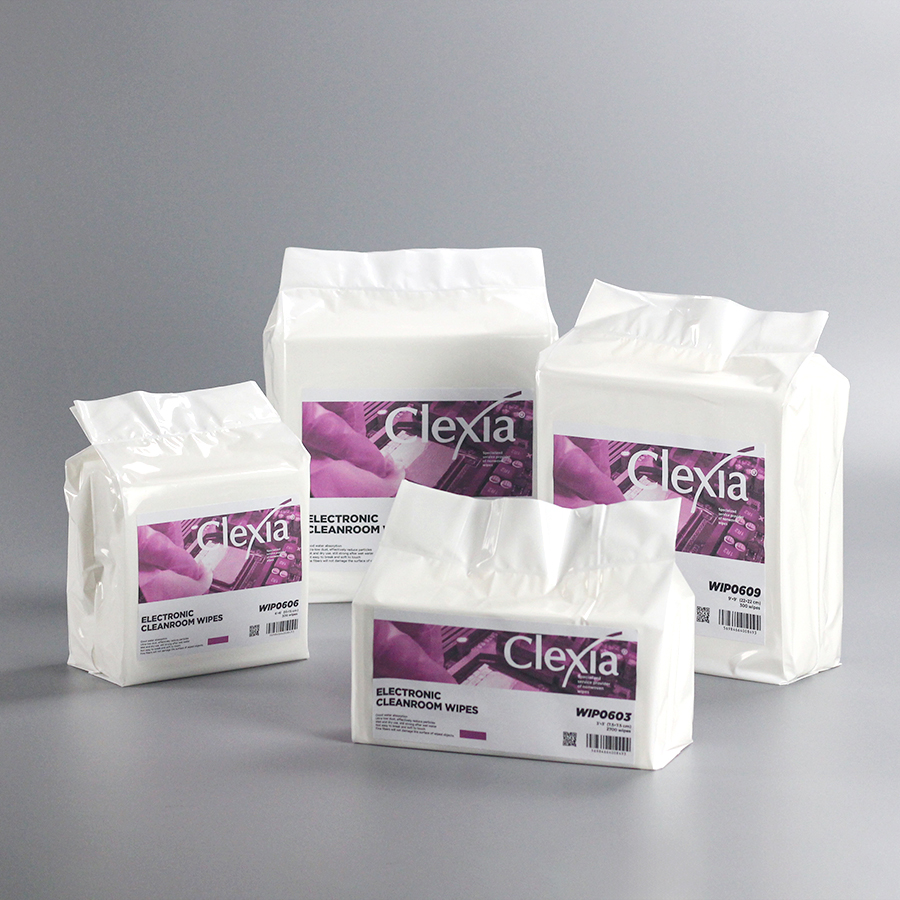 Clexia® lint-free flat sheet cellulose polyester cleanroom cleaning cloths