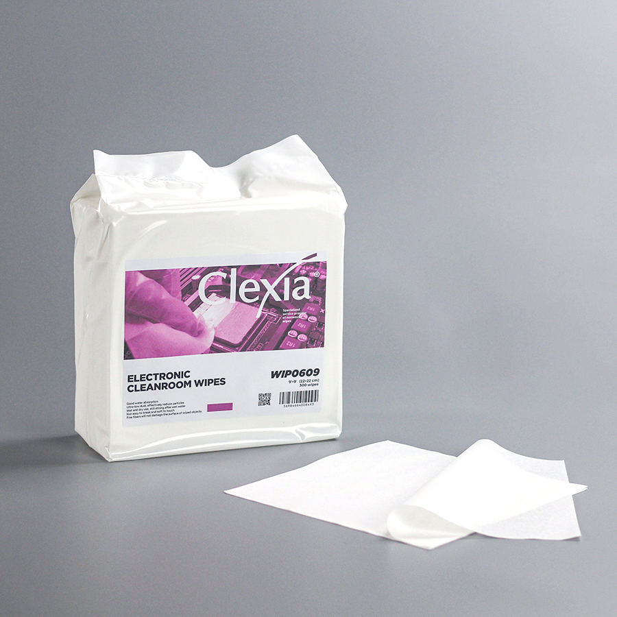 Clexia® white flat sheet cellulose polyester cleanroom clean wipes