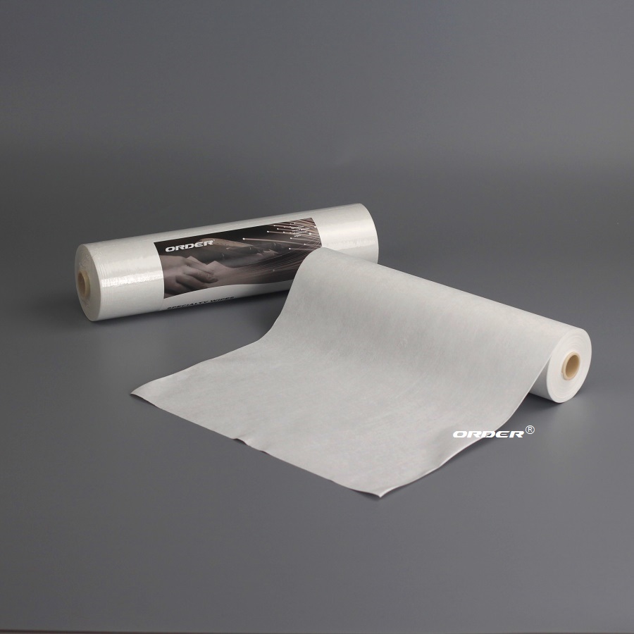 Precision Printing Cleaning Microfiber non-woven Cloths Rolls for Semiconductor Chips