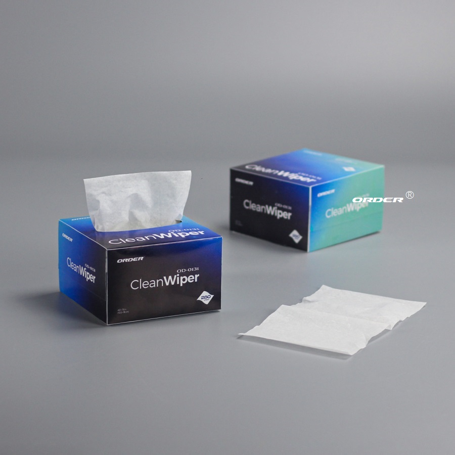 Manufacture supplier OEM cellulose fiber Laboratory optical Fiber lint free cleaning cloths tissues