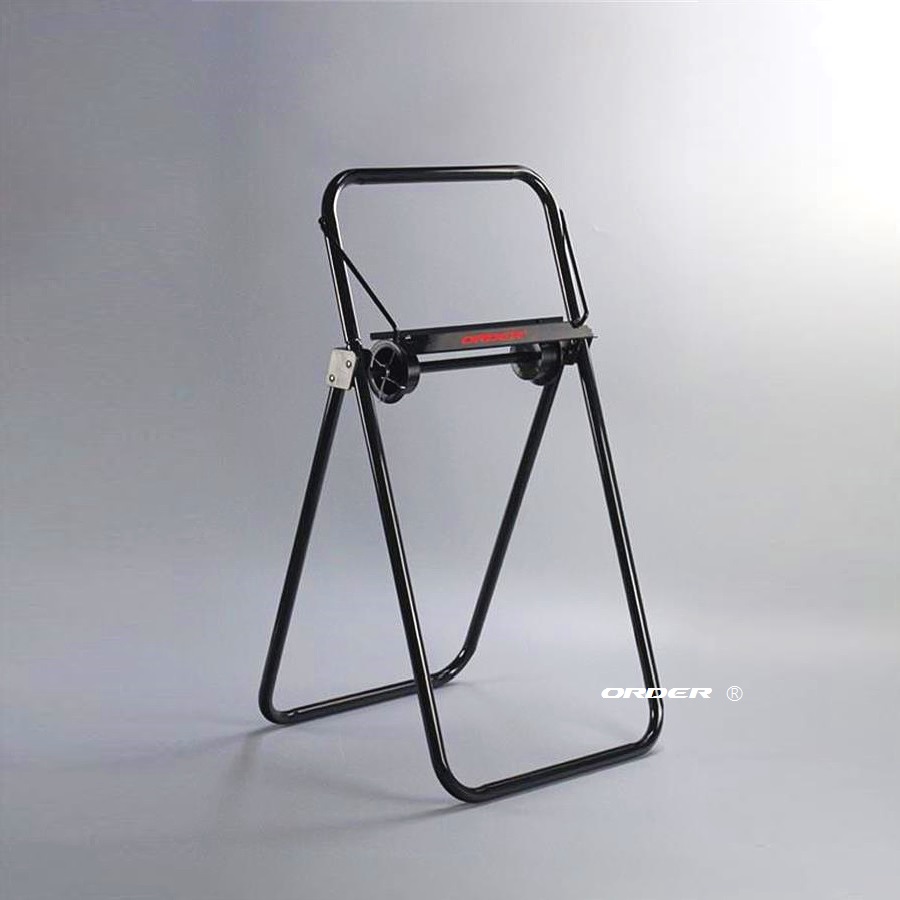 ORDER®Wholesale Durable Custom Economy metal Mobile Floor Standing Painted Steel wipes roll Dispensers for workshop