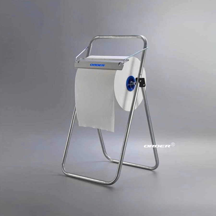 ORDER®Economy Floor Stand Jumbo Roll Cloths Dispenser Industrial Wiping Holder 