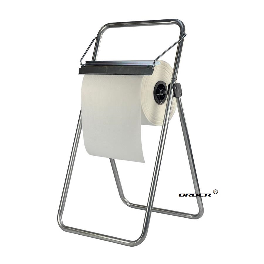 ORDER®Economy Floor Stand Jumbo Roll Cloths Dispenser Industrial Wiping Holder 