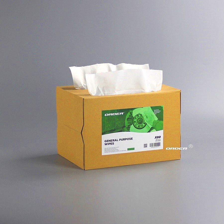 ORDER® Kim-X60 Cloths White Spunlaced Fibers of Cellulose PP Breg box Highly absorbent light-Duty cleaning Wipers