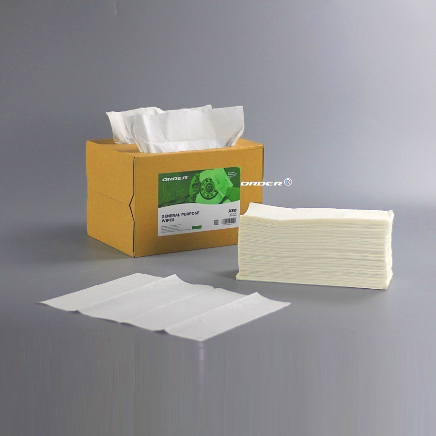 ORDER® Kim-X60 Cloths White Spunlaced Fibers of Cellulose PP Breg box Highly absorbent light-Duty cleaning Wipers