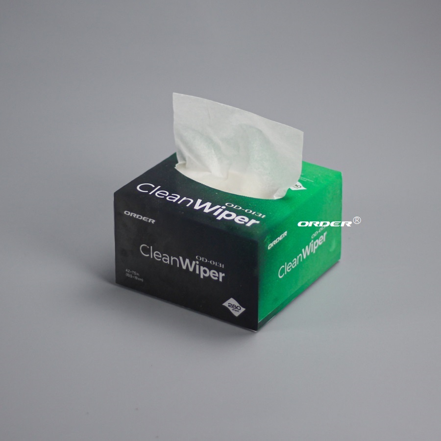 Pop up interfolded Delicate Task wipers easy to Optical Lens industrial low lint wiping paper tissues