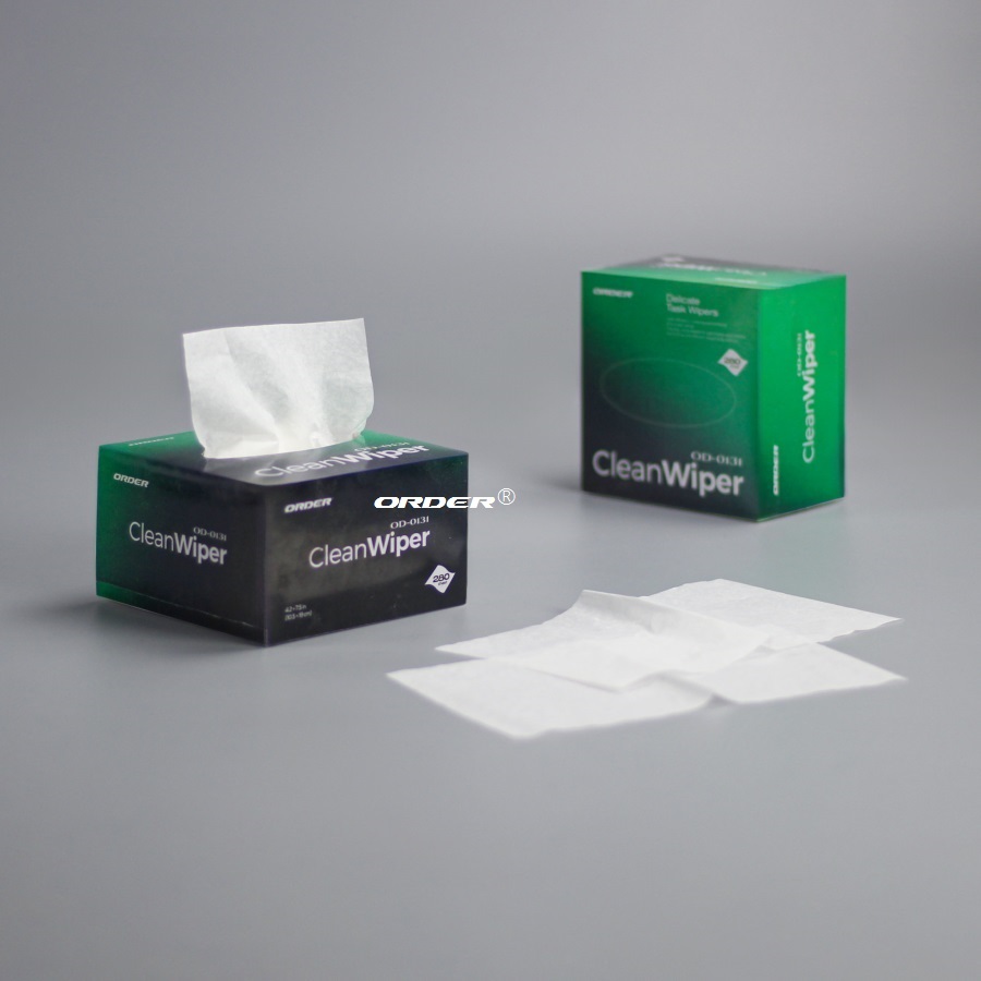 Pop up interfolded Delicate Task wipers easy to Optical Lens industrial low lint wiping paper tissues
