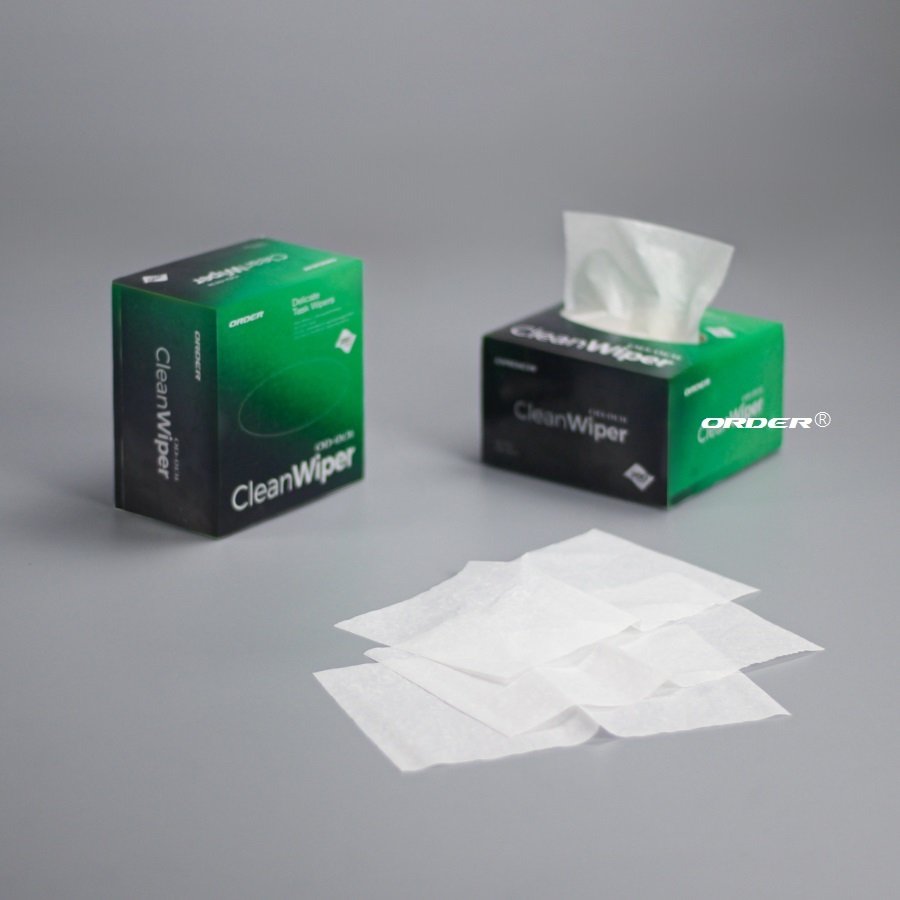 Pop up interfolded Delicate Task wipers easy to Optical Lens industrial low lint wiping paper tissues