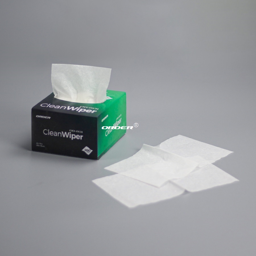 Pop up interfolded Delicate Task wipers easy to Optical Lens industrial low lint wiping paper tissues